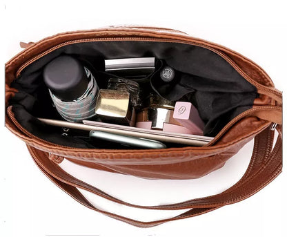 Agnethe - Crossbody-taske i læder