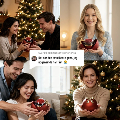 Evig rose - dobbelt hjertehalskæde med personlig indgravering