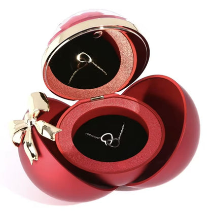 Evig rose - dobbelt hjertehalskæde med personlig indgravering