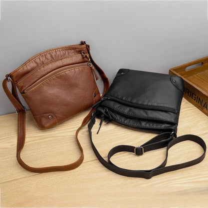 Agnethe - Crossbody-taske i læder